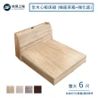 【A FACTORY 傢俱工場】吉米 MIT木心板床組 插座床箱+強化底 - 雙大6尺