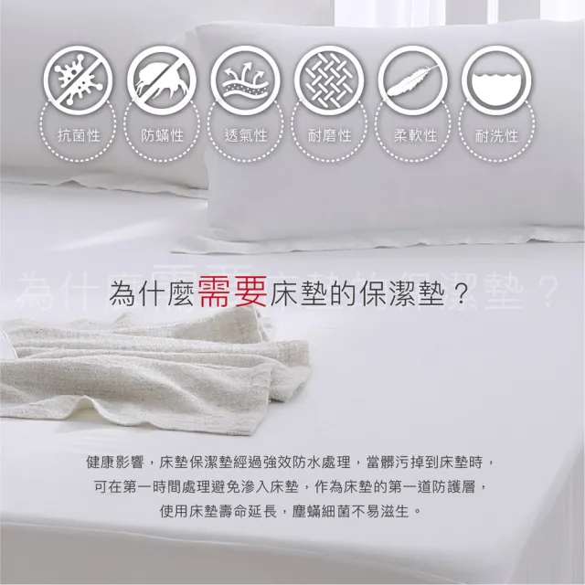 【ISHUR 伊舒爾】買1送1 3M防潑水技術床包保潔墊枕套組(單人/雙人/加大/特大 均一價 台灣製造 日本抗菌)