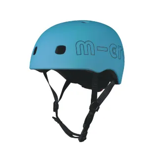 【Micro】消光海洋藍安全帽/運動用頭盔(自行車、滑板車用、帶發光警示燈)