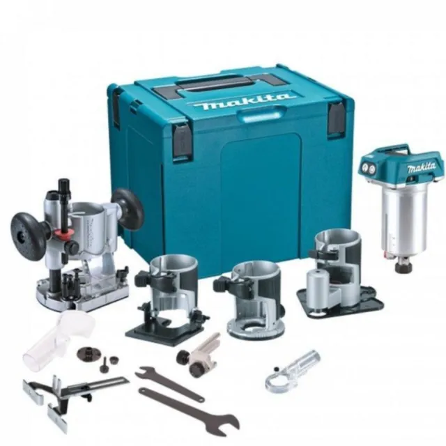 【MAKITA 牧田】18V無刷木工修邊機套裝組 DRT50ZJX3 無電池 無充電器(DRT50ZJX3)