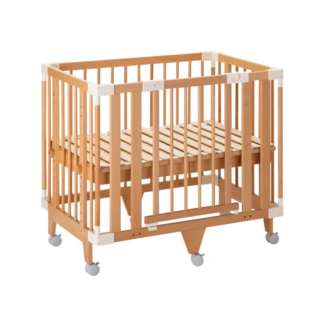 【Farska】童趣森林5合1嬰兒床(圍欄 兒童繪畫桌 成長椅 床中床 靠墊 日本 尿布台 多用途)