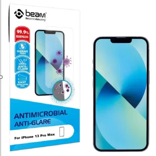 【BEAM】iPhone 13 Pro Max 6.7 抗病菌+抗眩光螢幕保護貼(2入裝)