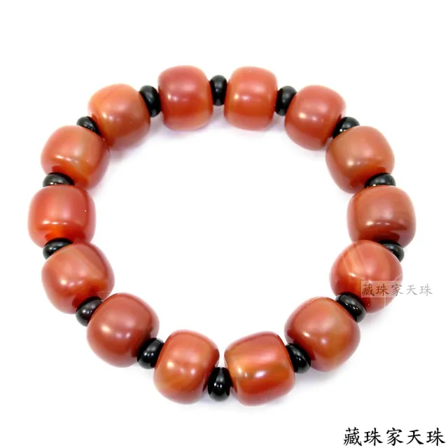 【藏珠家】特殊老紅玉髓盤珠手鍊天珠手鍊