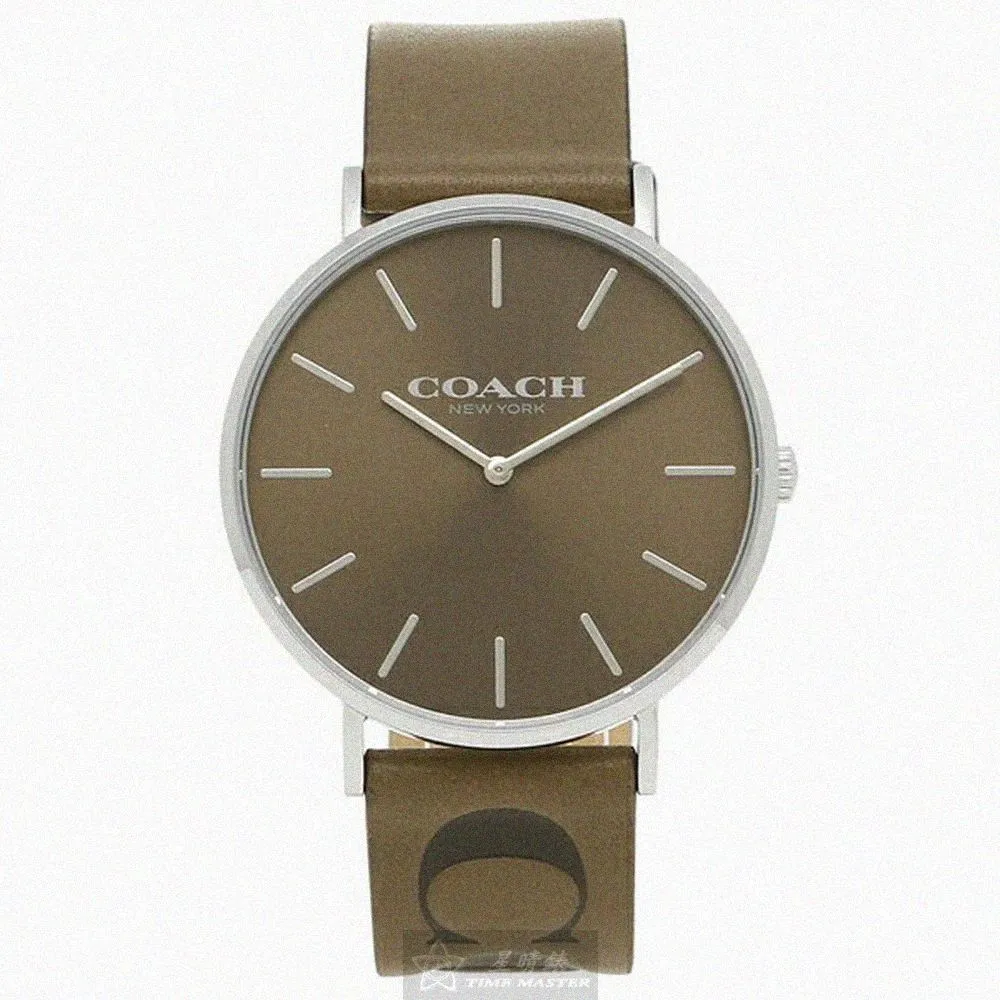 【COACH】COACH蔻馳男女通用錶型號CH00087(古銅色錶面銀錶殼咖啡色真皮皮革錶帶款)