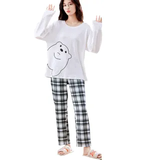 【Amhome】韓版青春情侶休閒家居服睡衣2件式套裝#111503現貨+預購(2色)