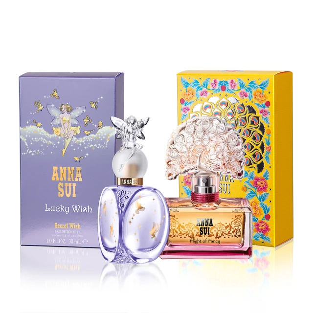 【ANNA SUI 安娜蘇】買一送一-幸運精靈淡香水30ml+逐夢翎雀淡香水30ml(專櫃公司貨)