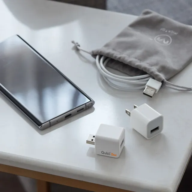【Maktar】QubiiDuo USB-A 備份豆腐 白色(ios apple/Android 雙系統 手機備份)