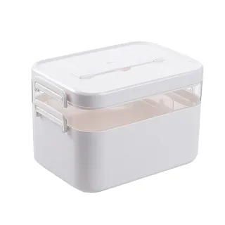 【原家居】雙層多功能收納箱-小款(收納箱 整理箱 置物盒 醫藥箱)