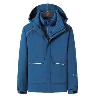 【米蘭精品】衝鋒衣連帽夾克(三合一兩件套禦寒滑雪服男女外套6款74bf7)