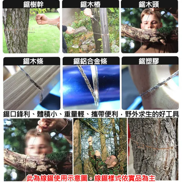 【捷華】雙孔不鏽鋼線鋸 不銹鋼線鋸 線鋸 鏈鋸 登山露營用品 野外求生裝備 鋼絲鋸 便攜式 4股鋼絲