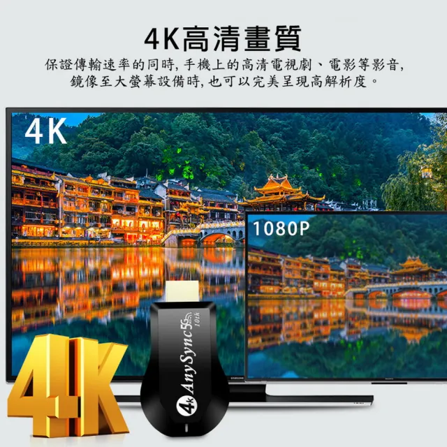 【DW 達微科技】第十代AnySync尊榮款4K四核心雙頻5G全自動無線影音電視棒(附4大好禮)