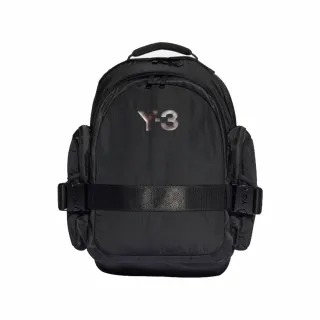 【Y-3 山本耀司】Adidas Y-3 LOGO 極簡主義雙肩後背包 黑色(GK2106)