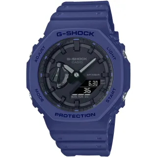 【CASIO 卡西歐】G-SHOCK 八角農家橡樹雙顯手錶(GA-2100-2A/速)