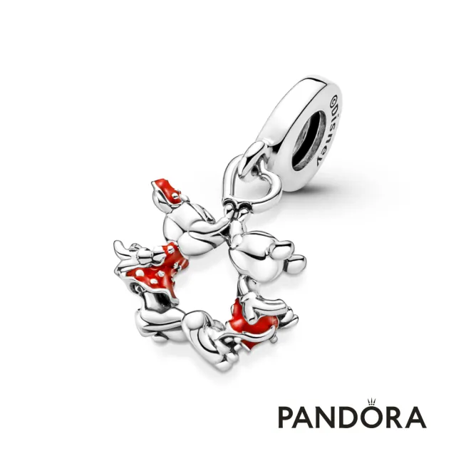 【Pandora官方直營】迪士尼米奇米妮親吻造型吊飾