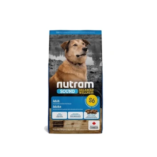 【Nutram 紐頓】S6均衡健康系列-雞肉+南瓜成犬 11.4kg/25lb(狗糧、狗飼料、犬糧)