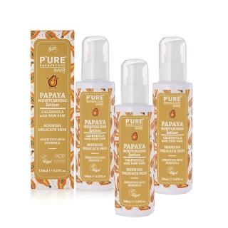 【澳洲 Pure Papayacare 即期品】木瓜嬰兒滋潤乳液含金盞花-2025年11月到期(3入組 150ml/瓶)