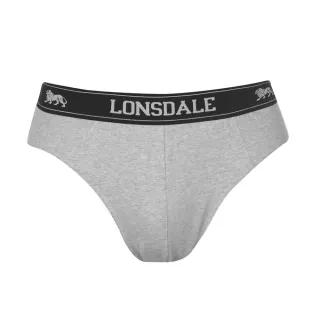 【LONSDALE 英國小獅】英式型男 低腰三角內褲2入(灰色 LT421069)