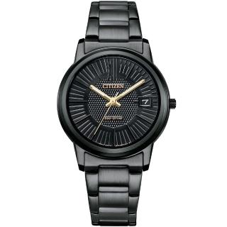 【CITIZEN 星辰】光動能簡約大三針女錶-33.3mm 手錶 畢業禮物(FE6017-85E)