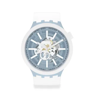 【SWATCH】BIG BOLD系列手錶 WHICE雪國白 男錶 女錶 瑞士錶 錶(47mm)