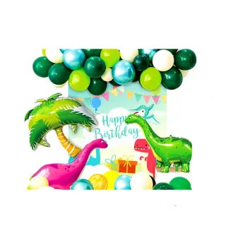【Viita】生日慶祝節日派對造型氣球佈置套組 加厚/恐龍款