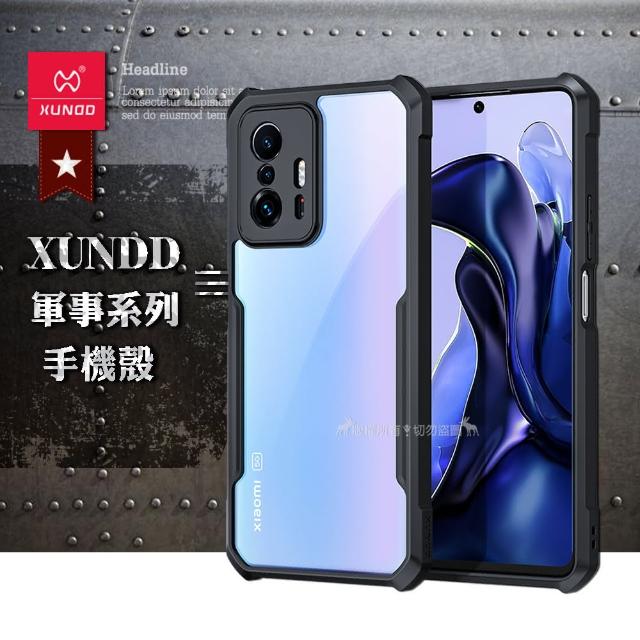 【XUNDD 訊迪】小米 Xiaomi 11T / 11T Pro 共用 軍事防摔 鏡頭全包覆 清透保護手機殼-夜幕黑