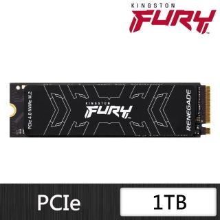 【Kingston 金士頓】FURY Renegade 1TB M.2 2280 PCIe 4.0 ssd固態硬碟 (SFYRS/1000G) 讀 7300M/寫 6000M