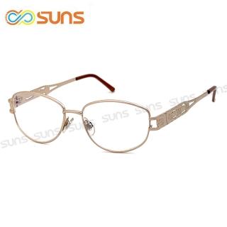 【SUNS】臺灣製 濾藍光老花眼鏡 尊爵金框 高硬度耐磨鏡片 配戴不暈眩