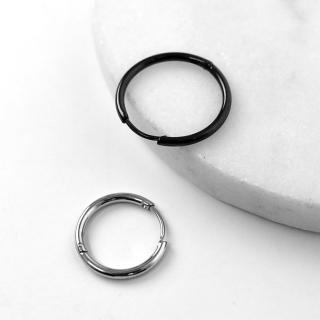 【men life】男生耳環 素色圓圈鋼製耳針(耳針耳環)