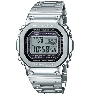 【CASIO 卡西歐】G-SHOCK 全金屬 太陽能 電波藍牙多功能腕錶 母親節 禮物(GMW-B5000D-1)