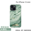 【iDeal Of Sweden】iPhone 13 mini 5.4吋 北歐時尚瑞典流行手機殼(薄荷漩渦大理石)