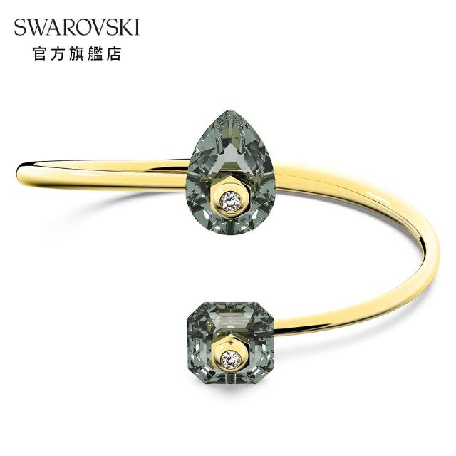 【SWAROVSKI 官方直營】Numina 手鐲 灰色 鍍金色色調 交換禮物