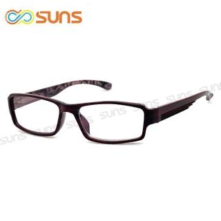 【SUNS】臺灣製 藍光老花眼鏡 檜木紅膠框 高硬度耐磨鏡片 配戴不暈眩
