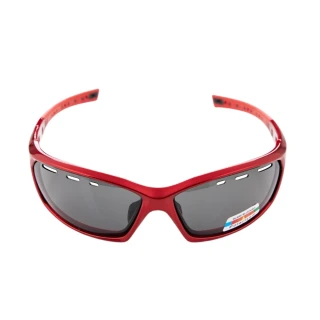 【Z-POLS】新一代TR太空纖維彈性輕量質感紅 抗UV400頂級運動偏光眼鏡(Polarized寶麗來偏光防悶設計)