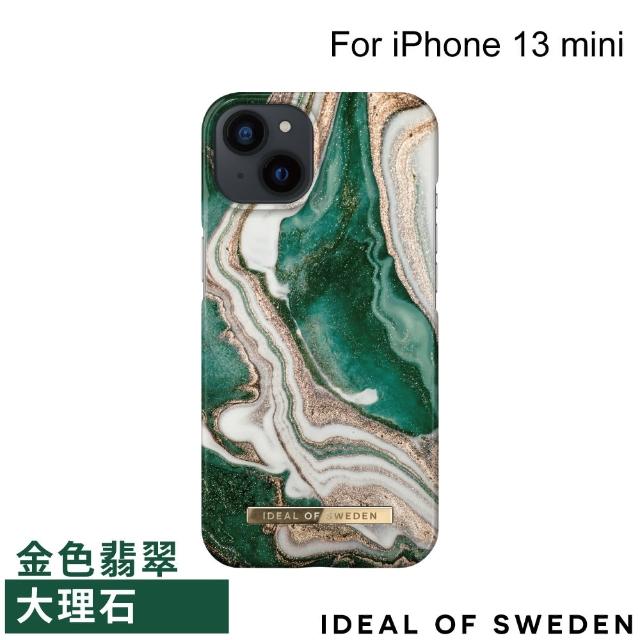 【iDeal Of Sweden】iPhone 13 mini 5.4吋 北歐時尚瑞典流行手機殼(金色翡翠大理石)