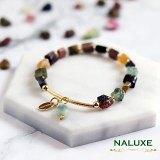【Naluxe】原礦碧璽設計款開運手鍊(旺夫石、電氣石、中和負能量、招財、納福避邪)