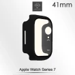 【Metal-Slim】Apple Watch Series 7 41mm(鋼化玻璃+PC 雙料全包覆防摔保護殼)