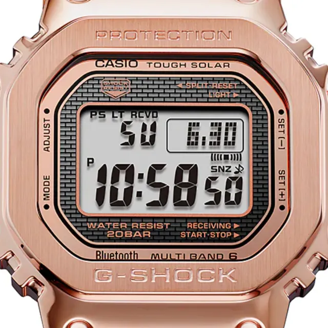 【CASIO 卡西歐】G-SHOCK 全金屬 太陽能 電波藍牙多功能腕錶 送禮推薦 禮物(GMW-B5000GD-4)