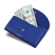 【Premium Authentic】PA暮．時光真皮長夾-琉璃藍-附彩盒(PA 真皮 牛皮 長夾 皮夾 零錢包 錢包 手拿包)