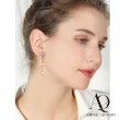 【AQ】925純銀一款兩戴玫瑰金楓葉長耳環/耳針(飾品/配件/