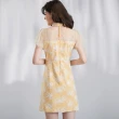 【OMUSES】蕾絲刺繡旗袍黃色短洋裝17-6923(S-2L)