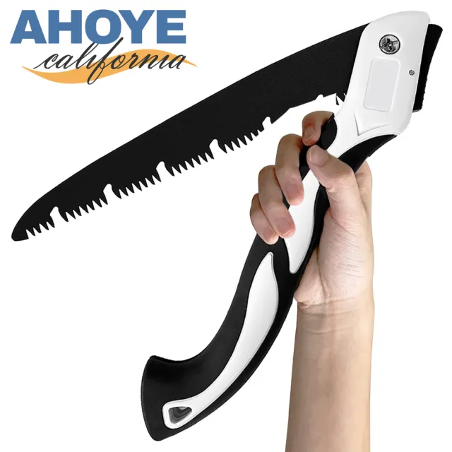 【AHOYE】SK5合金鋼摺疊手工鋸子 鋸片21cm 木工鋸 鋸樹 折疊鋸