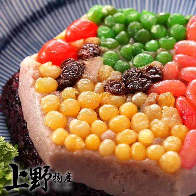 【上野物產】八寶芋泥甜紫米糕3份(600g±10%/份)