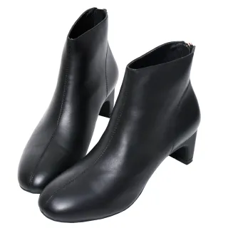 【Ann’S】完美版型-全真皮扁跟圓頭短靴5cm-版型偏小(黑)