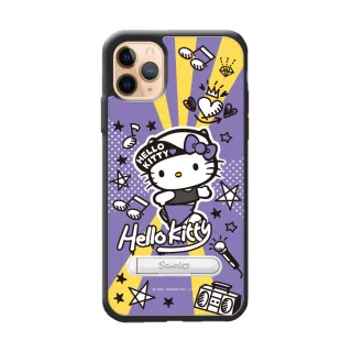 【apbs】三麗鷗 Kitty iPhone 11 Pro Max / 11 Pro / 11 減震立架手機殼(街舞凱蒂)