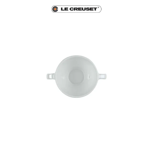 【Le Creuset】瓷器雪藏時光系列雙耳湯碗200ml(珠光白)