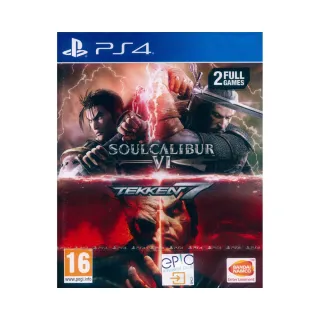 【SONY 索尼】PS4 鐵拳 7 + 劍魂 6 合輯 Tekken 7 + Soulcalibur VI(英文歐版)