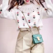 【BBHONEY】韓國設計 蕾絲拼接刺繡小花針織衫毛衣(網美必備款)