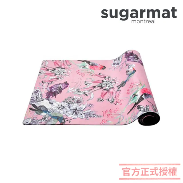 【加拿大Sugarmat】麂皮絨天然橡膠加寬瑜珈墊 3.0mm(帕克西尼幻想 Bird Fantasy Suede)