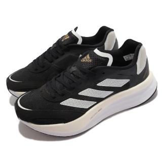 【adidas 愛迪達】慢跑鞋 Adizero Boston 10 女鞋 愛迪達 競速跑鞋 輕量 避震 運動 黑 白(H67515)