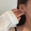【00:00】韓國設計S925銀針冷淡風愛心扭結線條耳環(S925銀針耳環 愛心耳環 扭結耳環)